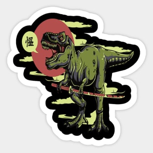 T-REX Samurai Sticker